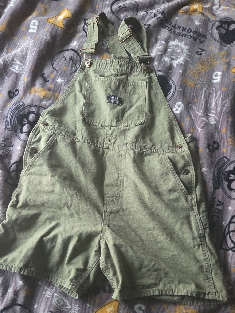 Vans Olive Green Cargo Short Overalls